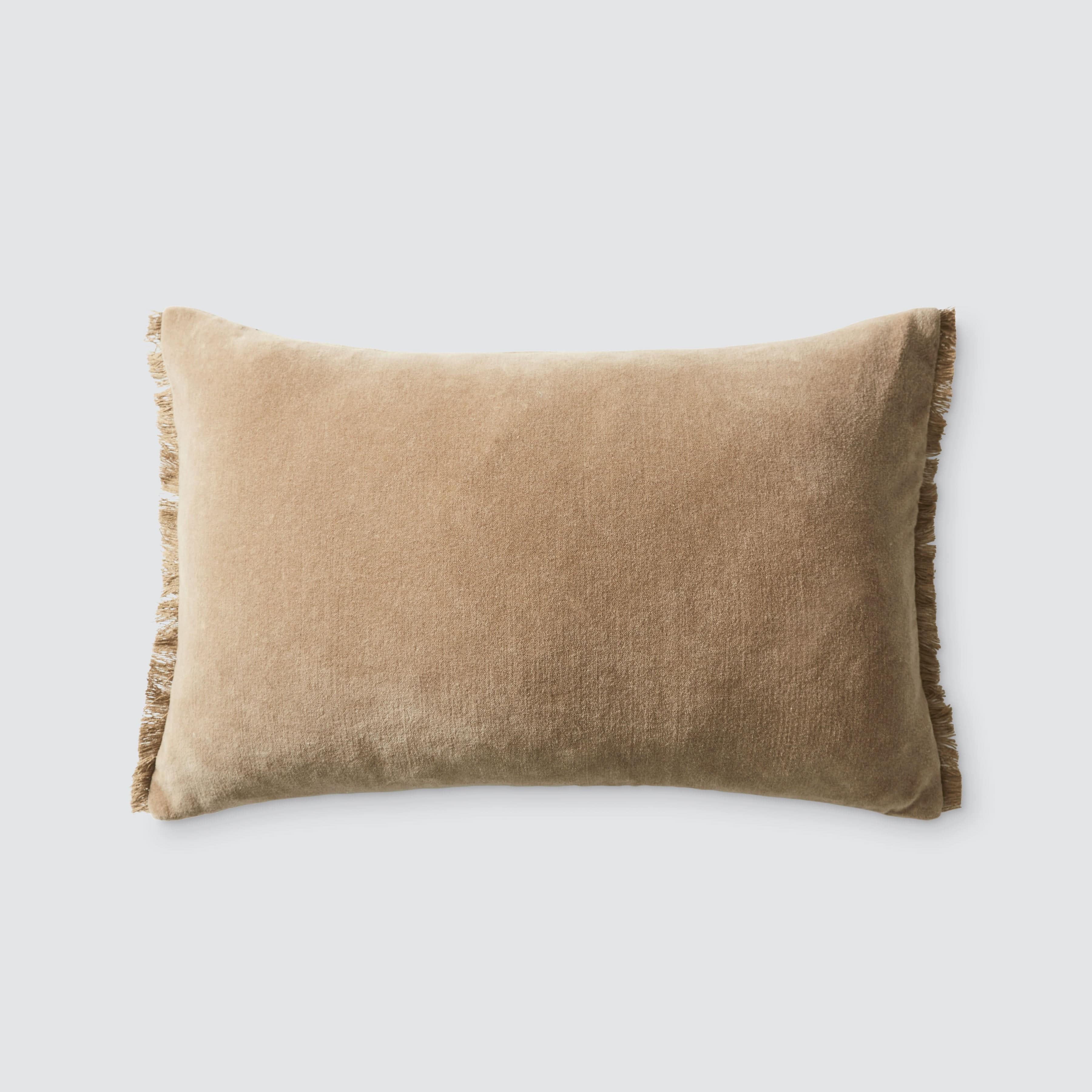 Camel velvet pillow fashion