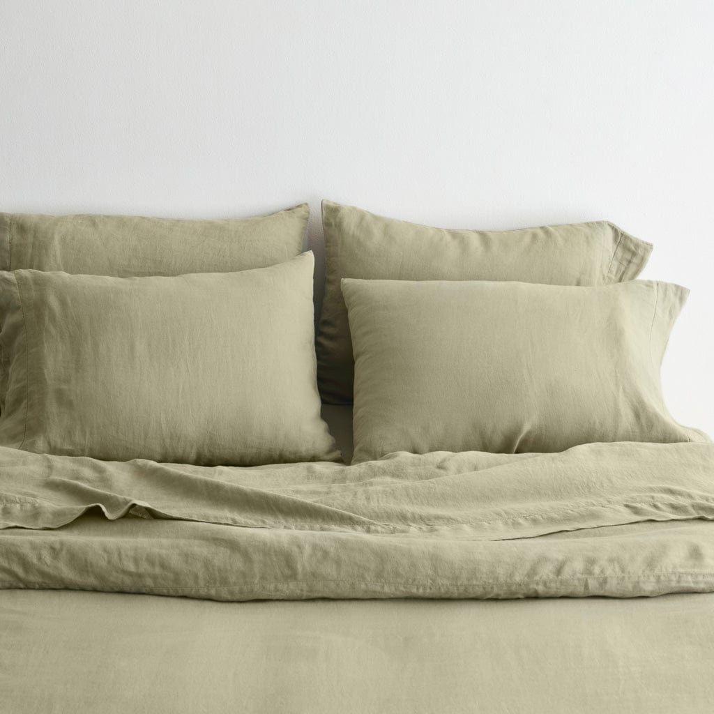 Parachute edged linen sham standard hotsell set