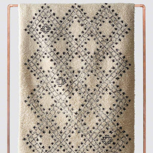 Moroccan Style Rugs in Ecru and Black