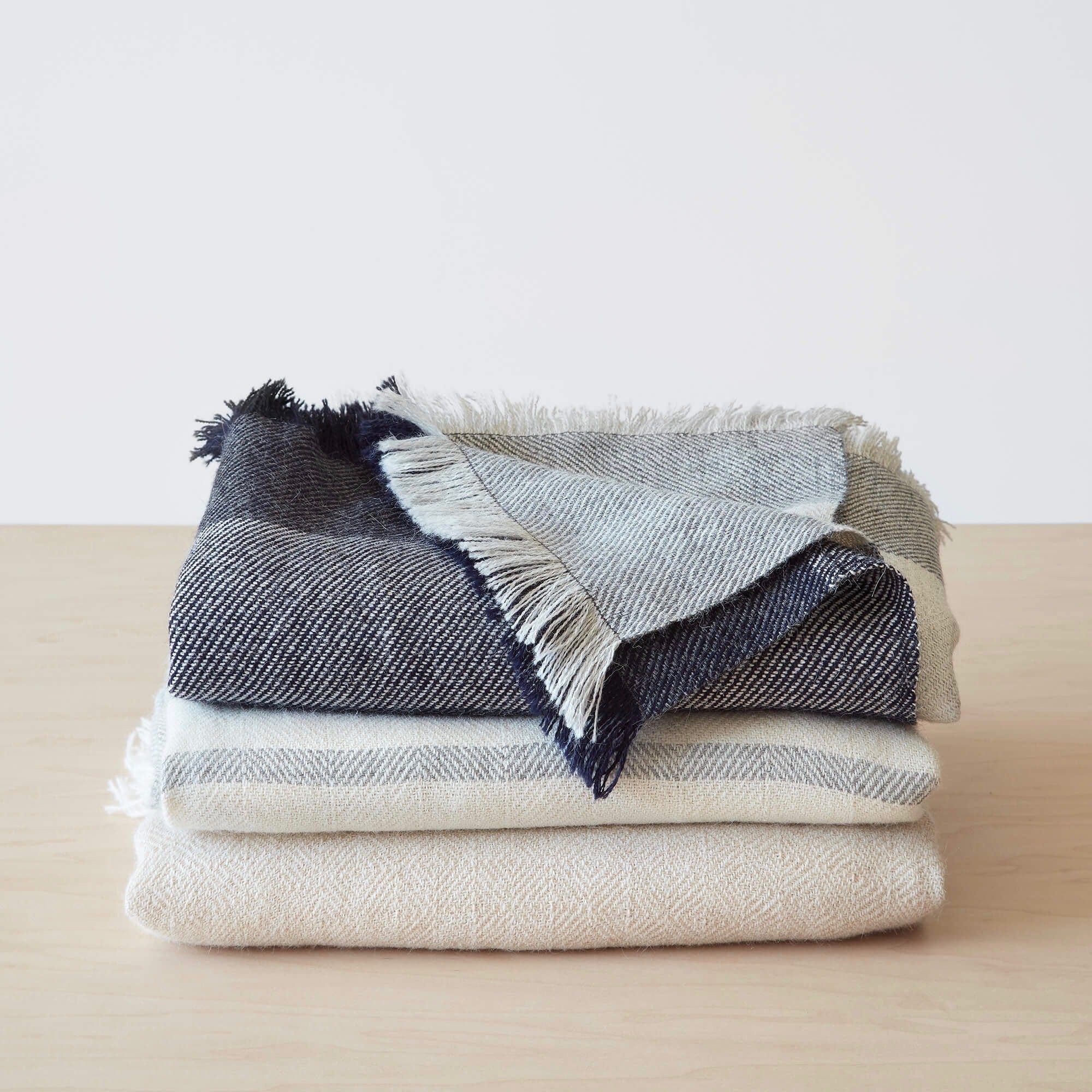 Local Alpaca Blend Throw Blanket - Grayscale 2024 Blues