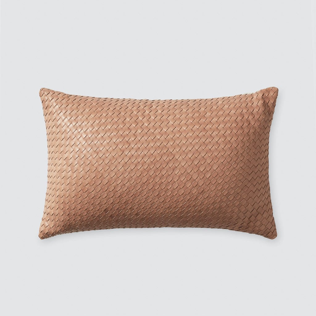 Small leather sale pillow