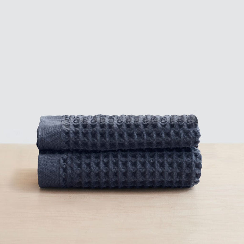Japanese Lattice Waffle Towels - Brown - The Foundry Home Goods