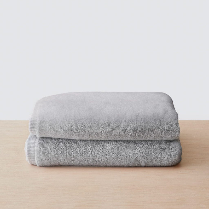 RiLEY Home Plush Towel Collection 100% Cotton Silver Bath Towel