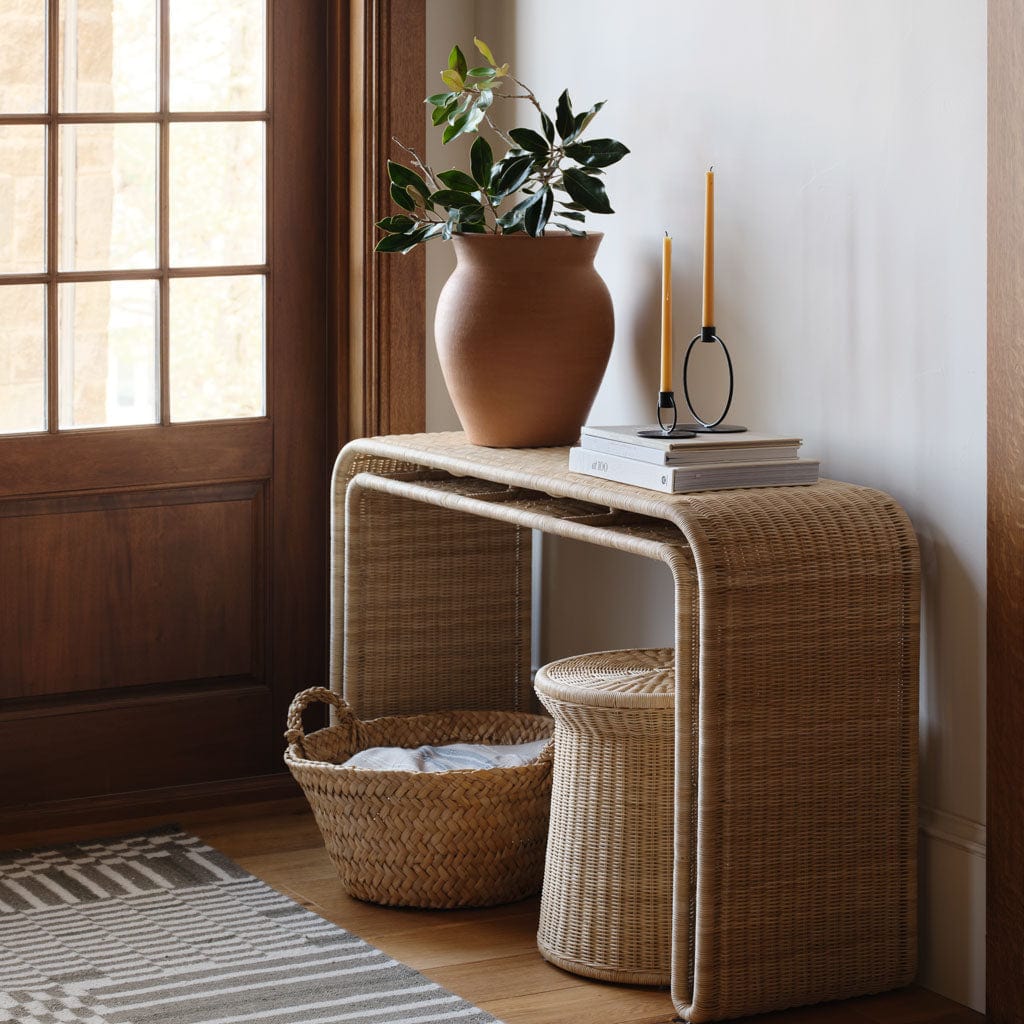 Handcrafted Wicker Console Table The Citizenry