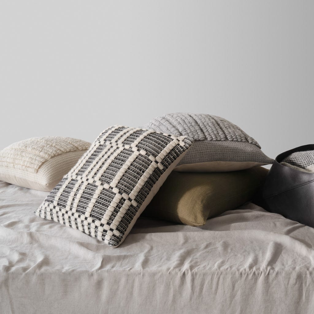 Throw Pillow with Textured Stripes The Citizenry